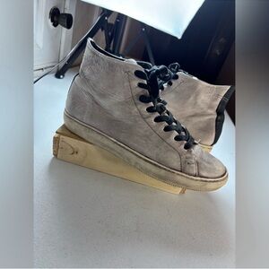 Frye Astor Midlace Classic Lace to Toe High silhouette White Men Sneakers Sz 9.5